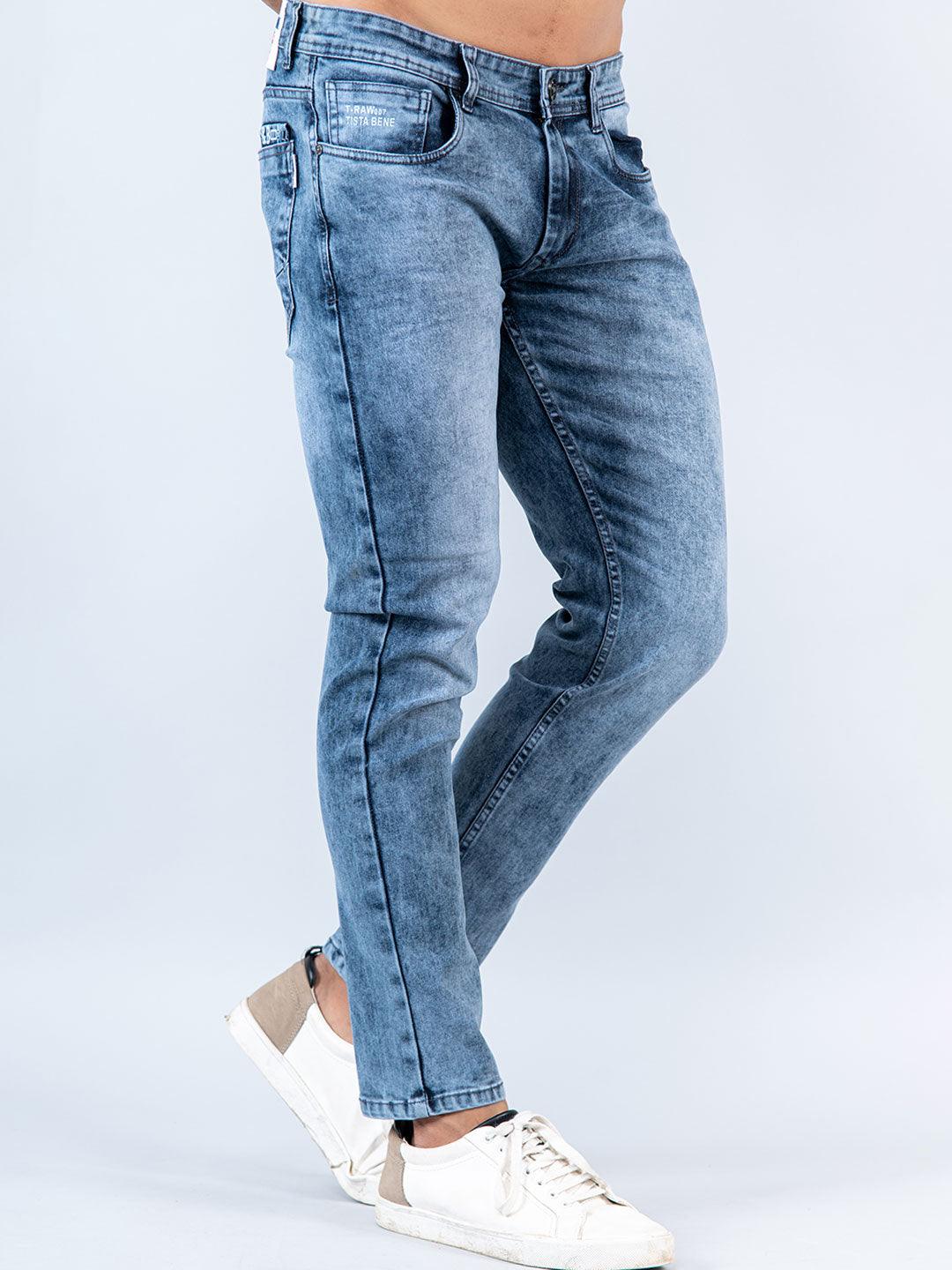 Buy Men's Wispy Light Blue Slim Fit Jeans Online | SNITCH